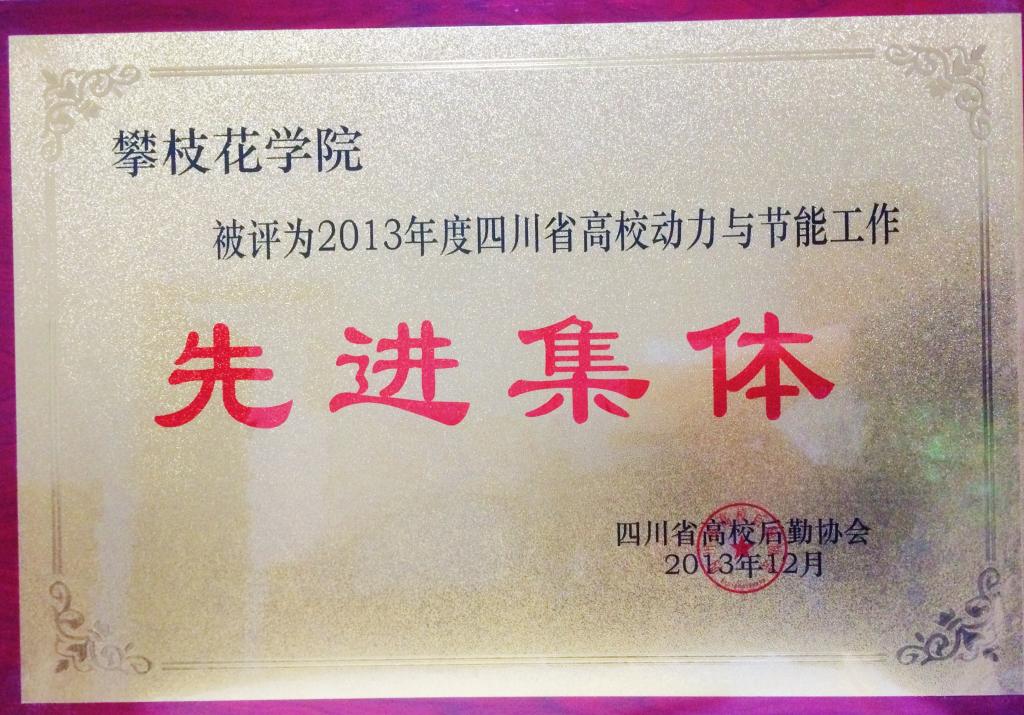 四川省高校动力与节能工作先进集体